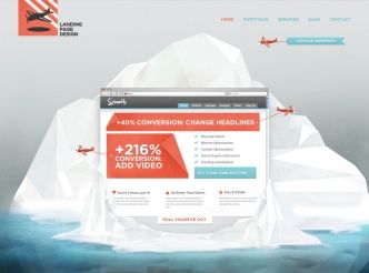 Landing page design